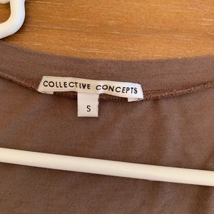 Collective Concepts blouse size S Greige